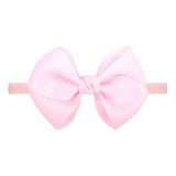 1piece Solid Colors Bowknot Baby Headband For Girls Nylon Elastic Hair Bands Handmade Turban Headwear Hair
