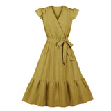 Audrey Hepburn Robe Evening1940s Dresses 50s Rockabilly Vintage Retro Womens Swing Party Dress With Belt Summer
