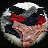 Women's Underwear Lace Hollow Out Panties Cross Bandage Seamless Underpant Low Waist Lingerie Seduction Sex
