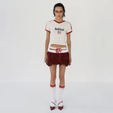 2024 Summer New Women's Wear Ballet Dress Short Skirt Match-Colored Splicing Half-Dress