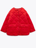 2022 New Loose Long Sleeve Cotton Coats Fashion Casual Button Pocket Winter Jacket Women Basic Light Warm Female