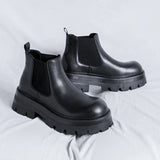 Zingj Boots Men 2023 New British Low Pipe Men's Premium Platform Martin