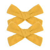 Lovely Baby Solid Hair Bows With Clip Bowknot Hair Clips Headwear Children Cute Cotton Hairpins Barrettes Hair