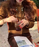 Version Round Neck Sweater Sweater Female College Style Autumn And Winter New Gentle Series Cardigan Outer Cover