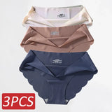 Seamless Silk Panties Women Underwear Sexy Female Underpants Briefs Woman Lingerie Underwear Ice Silk