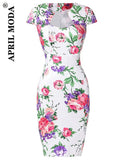 50s 60s Womens Summer Floral Retro Vintage Dresses Wear to Work Business Office Party Sheath Bodycon Pencil