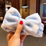 Face Hair Holder Hairbands Soft Warm Coral Fleece Bow Animal Ears Headband For Women Girls Turban Fashion Hair