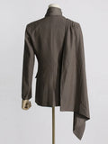 Zingj Shawl Small Suit Autumn 2024 New Fashion Casual Advanced Sense Hollow Suit Jacket Coat
