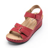 Thick-Bottomed Velvet Sandals Women Wear Slopes And Large Beach Cool