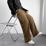 Straight Suit Trousers For Men In Spring And Autumn Korean Version Of Trendy Broad-Legged Trousers High Street Style Ins Leisure