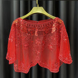Thin Dress Accessories Shoulder Yarn Pullover Sequined