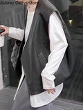 Fashion Black Leather Vest Women High Street Punk Sleeveless Leather Jacket Female 2023 New Loose Casual Vest