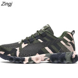 new Camouflage Fashion Sneakers Women Breathable Casual Shoes Men Army Green Trainers Plus Size 34-44 Lover