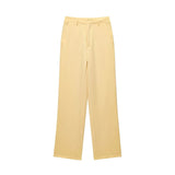 Spring New Women's Collar Short-Sleeved Short Coat Straight Trousers 8491053
