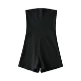 Zingj Trendy Women's Dress With Flat Mouth, Chest And Shorts, Sleeveless Body-Fitting, Solid Color Hip Knitted