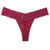 Lace Women's Thongs Floral G-String Temptation Low-waist Panty Transparent Hollow Out Underwear Female Erotic Panties