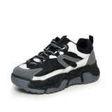 New Spring Women Casual Sneakers Woman Fashion Platform Flats Lace Up Outdoor Walking Shoes Black Zapatillas