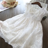 Dresses 2021 Fashion Girl Dress Lace Floral Design Baby Girls Dress Kids Dresses For Girls Casual Wear Children