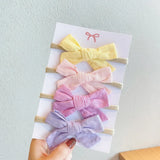 Soft Nylon Baby Girl Headband Bowknot Newborn Headbands Elastic Hair Bands Infant Turban Headwear Kids Hair