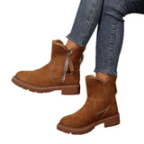 The Winter Of 2025, The New Snow Boots Woman And The Woman With Velvet Thicken And Warm Fashion Casual Cotton