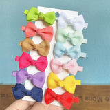 Grosgrain Ribbon Bowknot Hairpins For Cute Girls Colorful BB Hair Clips Mini Barrettes Headwear Kids Hair