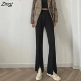 Pants Women Chic New Spring Fashion 4XL Elegant Office Lady Flare Trouser High Waist Ulzzang Femme Bottom Ins Hot