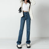 4 Color Streetwear Women's Pants High Waist Jeans Girls Wide Leg Trousers Female Jean Femme Denim Bagge Mom Jeans