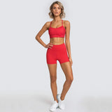 Zingj Hot Yoga Two-Piece Summer New Women's Adjustable Bra Shorts Fitness Suit-Outfit