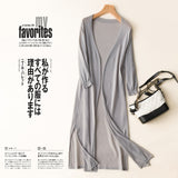 Zingj Women Long 2024 New Women's Spring Summer Over The Knee Coat Loose Thin Simple Outside-Outfit
