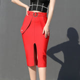 Bodycon Women's High Waist Bandage Skirt 2021 New Knee Length Midi Pencil Office Party Club Elegant Skirts
