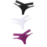 Set Women Sexy Lace Panties Transparent Low-waist Underpant Hollow Out Thong Female Seamless G-string Underwear