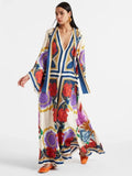 Summer Printed Seven-Sleeve Collared