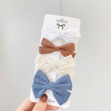 New Leopard Printed Bowknot Hair Clips For Cute Girls Lace Handmade Hairpins Boutique Barrettes Kids Hair