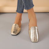 Summer Flat Bottom Half Slippers Simple Square Head Cool Drag Outside Wearing A Foot Pedal Muller Lazy