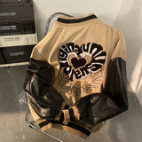 letter embroidery high quality baseball uniform jacket women y2k streetwear hip hop loose oversize couple jacket