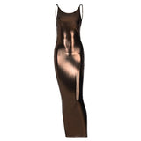 Women Autumn Summer Bodycon Party Solid Color Sleeveless Long Dress Sundress 2021 Female Clothing Streetwear