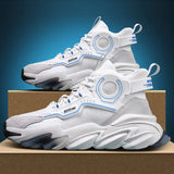 High-top Chunky Sneaker Men Running Shoes Waterproof Leather Sport Shoes Thick Sole Jogging Walking Shoes Zapatillas