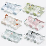 Pairs/Lot 0-2Yrs Baby Socks Summer Mesh Cotton Cartoon Animal Kids Socks Girls Cute Newborn Boy Toddler Socks Baby