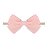 Cute Baby Headband For Girls Elastic Rope Turban Bows kids Stretch Princess Solid Hair Bands Headwear Hair