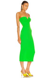 Dress 2021 Women Sexy Strpless Bodycon Dress Green Summer Sleeveless Mid Evening Club Party Dress Birthday