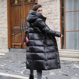 Winter Hooded Long Jacket Women White Duck Down Coat Warm Thick Parkas Female Hight Quality Black Overcoat Snow