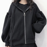 Women Hoodies Sweatshirts Casual Solid All-match Lantern Sleeve Fashionable Feminino Student Korean Style