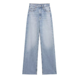 Classic Water Wash Jeans 2025 Spring High-Rise Straight Slack Trousers