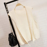 Sweater Vest Cardigan Shrugs Top Hooded Short Sleeveless Shrug Outerwear Autumn Fall Sweaters Women Casual Female