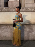 Summer Fashion New Sexy Famous Style Expensive Qiu Printed Dress
