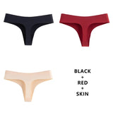 3Pcs/Lot Sexy Women Thongs G String Seamless Panties Low-Rise T-back Comfortable Lingerie Female Underwear Drop