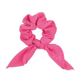 Color Women Hair Scrunchie Bows Ponytail Holder Hairband Bow Knot Scrunchy Girls Hair Ties Hair
