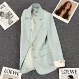Suitcase Women's 2025 Spring New Korean Style Suit Blue Blast Street Ocean Design