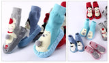 Indoor Sock Shoes Newborn Baby Socks Winter Thick Terry Cotton Baby Girl Sock with Rubber Soles Infant Animal Funny