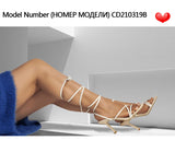 Onlymaker Women's Square Toe Black Beige Strap Stiletto Fashion Big Size
